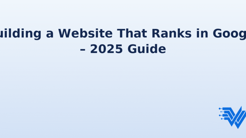 Guide to building a website that ranks in Google – feature image with Wallasey WebWorks logo
