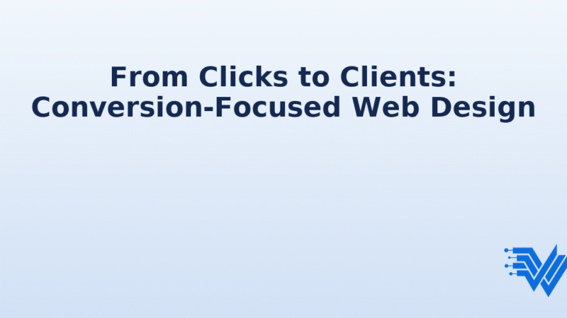 Conversion‑focused web design feature image with analytics motif and Wallasey WebWorks logo