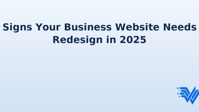 Website redesign 2025 feature image with clean corporate style and Wallasey WebWorks logo