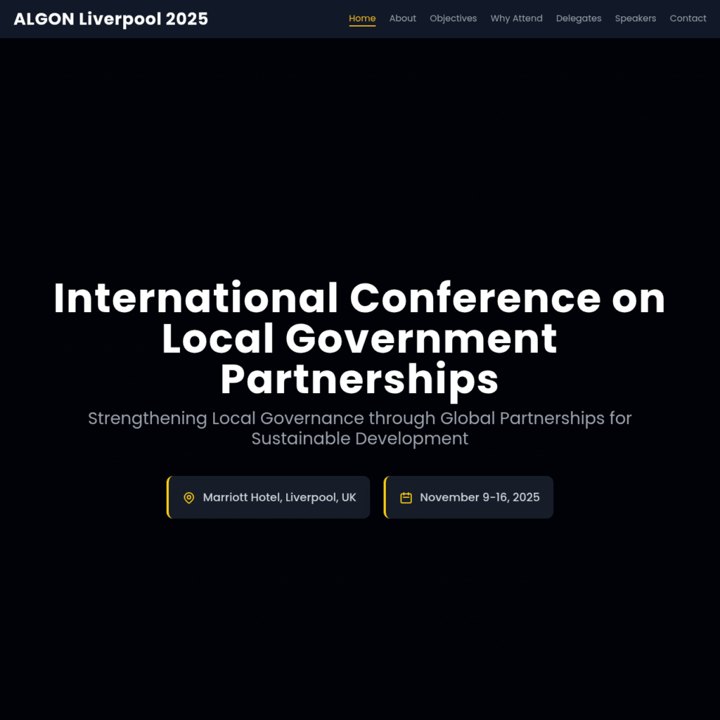 ALGON Liverpool 2025 Website Project
